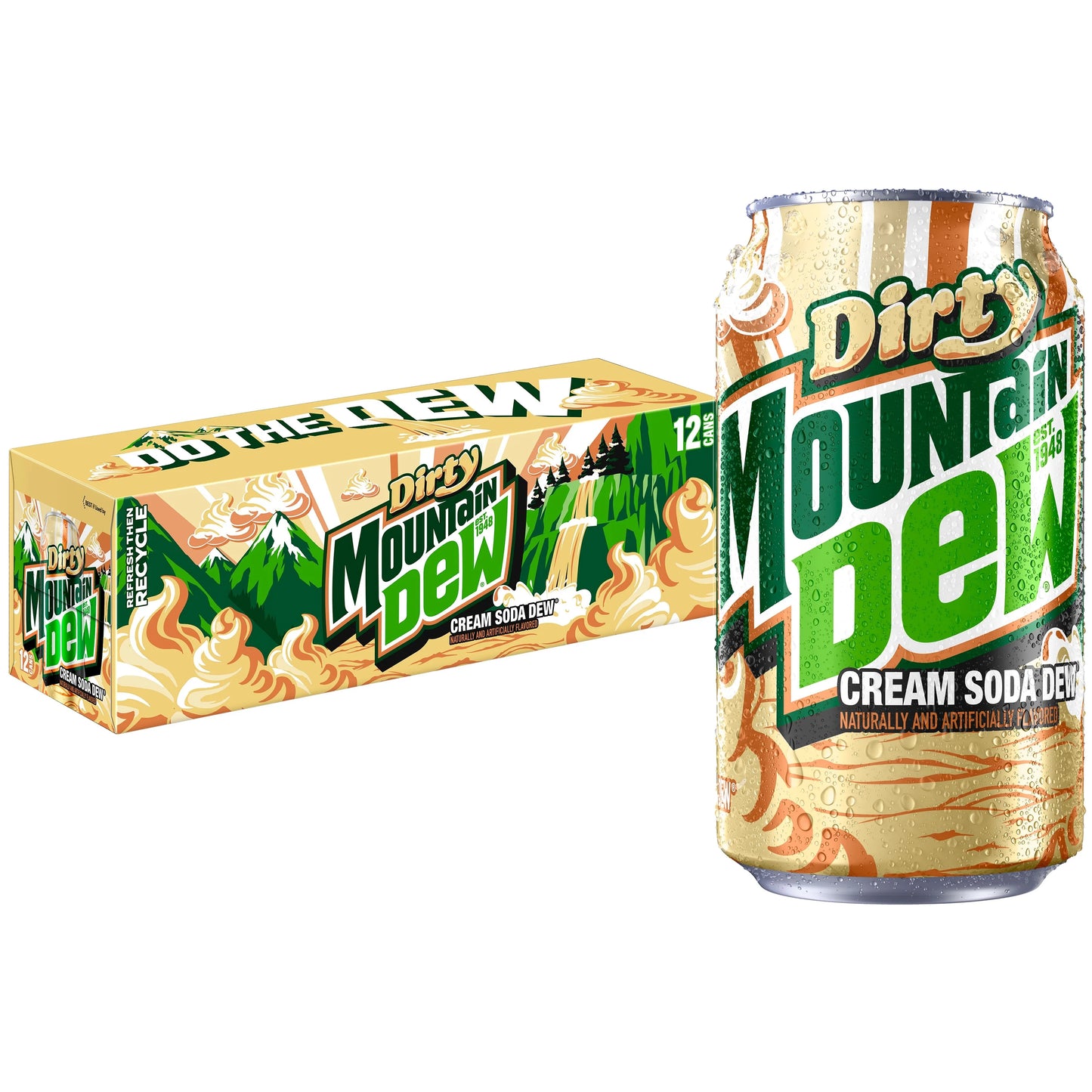 Mountain Dew Dirty Cream Soda (12x355ml) (Sweet Things)