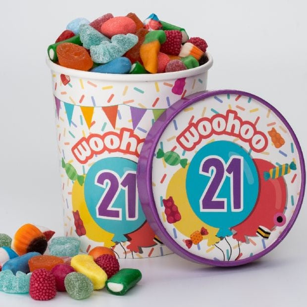 21-jaar candy bucket (Sweet Things)