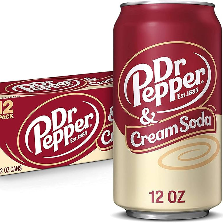 Dr Pepper Cream Soda (12 x 355ml) - USA (Sweet Things)