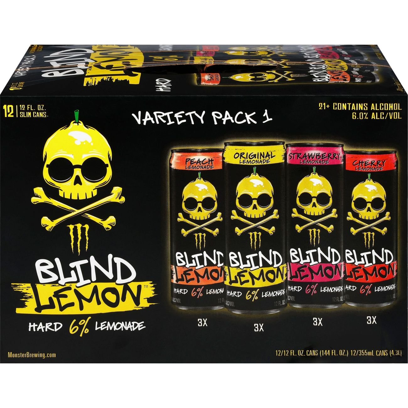 Monster Blind Lemonade Pack (12x355ml) 6% Alcohol - 21+ (Sweet Things)