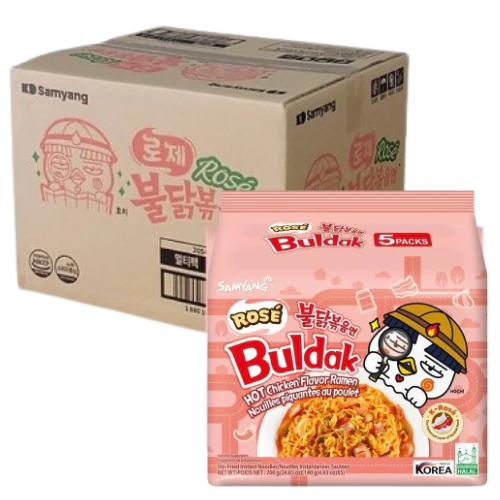 Samyang Buldak Rosé Hot Chicken Flavor Ramen ( 8 x 5pack x 140gr) (Sweet Things)