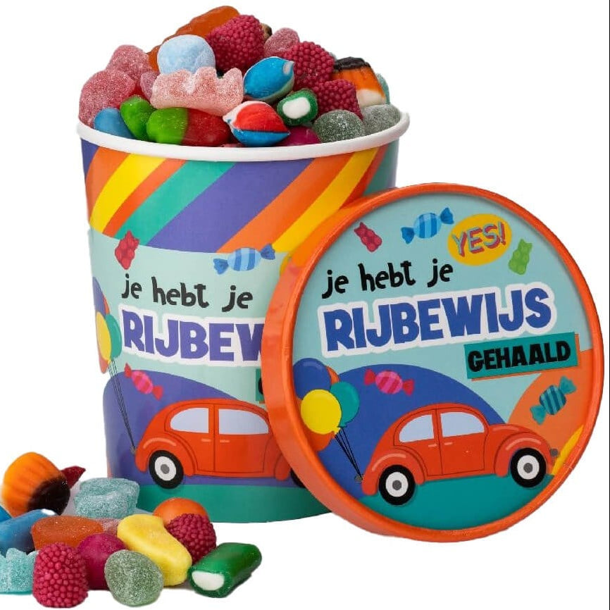 Je hebt je rijbewijs gehaald! - Candy Bucket (Sweet Things)